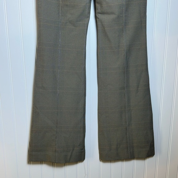Rag & Bone Plaid Flare Pants in Gray and Brown Size 8 Back Zipper Stretch - Picture 13 of 16